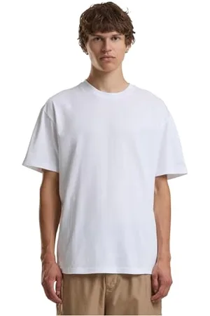 Build Your Brand By308-cotton Loose Tee T-Shirt, Blanc, 5XL Hommes