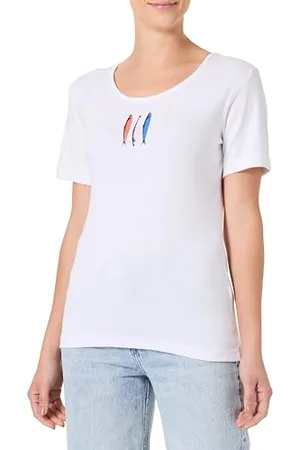 Armor.lux Femme Sardines À Manches Courtes Et Col Rond en Coton Léger T-Shirt, , M EU