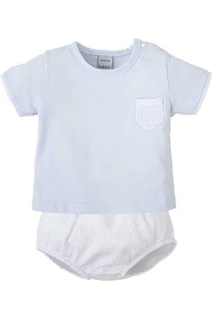 BABIDU Conjunto Para Bebé Niño Con Camiseta de Manga Corta Y Bolsillo Decorativo Ensemble, , 3 Mois Mixte bébé