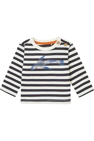 Noppies Baby Boys Tee Ger Long Sleeve Stripe T-Shirt, Crème au beurre-P959, 24 Mois Bébé garçon