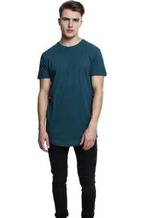 Urban classics Homme Shaped Long Tee Manches Courtes Ourlet Arrondi Col Rond Basique Streetwear Minimaliste 100 Coton Jersey, , M EU