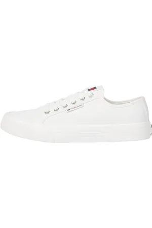 Tommy Hilfiger Homme Baskets Vulcanisées Chaussures, Blanc (Ecru), 43