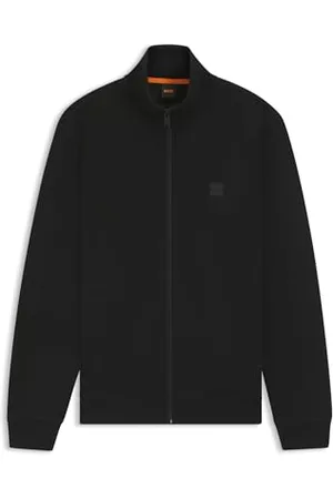 HUGO BOSS Hommes Zestart Veste zippée en Molleton de Coton avec Badge logoté