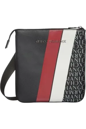 Armani Exchange Dylan, Essential, Stripe Detail, Sac à bandoulière Plat Hommes, , Taille Unique