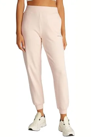 Calvin Klein Pantalon de Jogging Femme Monologo avec Ceinture Élastique, Rose (Silver Peony), L