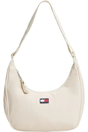 Tommy Hilfiger Sac à Bandoulière Femme Urban X-Body avec Fermeture Éclair, Ivoire (Newsprint), Taille Unique
