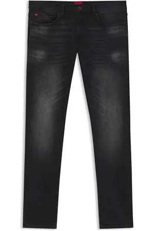 HUGO BOSS Hommes 734 Jean Extra Slim en Denim Stretch Noir