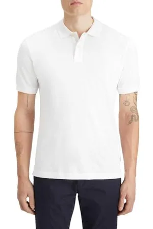 Scotch&Soda Core-Logo Pique Polo, White, XL Homme