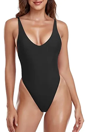 Relleciga Maillot de Bain Une pièce String pour Femme, , Taille XL