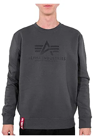 Alpha Industries Basic Sweatshirt pour Homme Sweater, Gris