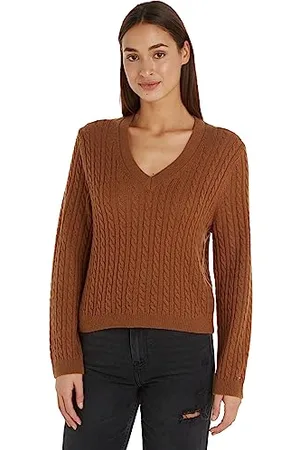 Tommy Hilfiger Femme Pull Soft Wool V-Neck Pull en Maille, , L