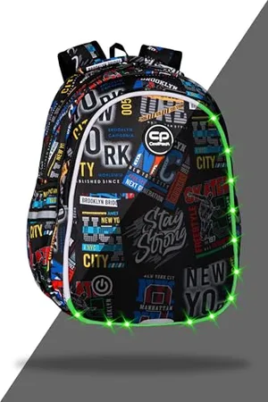Coolpack F110673, Sac à dos scolaire JIMMY LED BIG CITY, Multicolor
