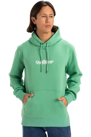 Quiksilver Pull en Polaire Fineline Hoodie Homme Vert L