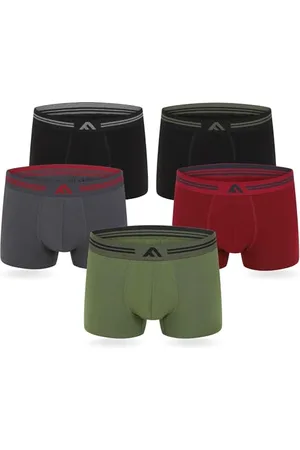 FM London Lot de 5 Boxers très Doux, en Bambou Shorts, Assortis foncés, Homme