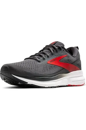 Brooks Homme Trace 3 Sneaker, Ébène/Rouge Ardent/Blanc, 42 EU