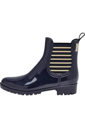 Les Tropéziennes par M Belarbi Femme NEA Botte Tendance, Marine-Or, 37 EU