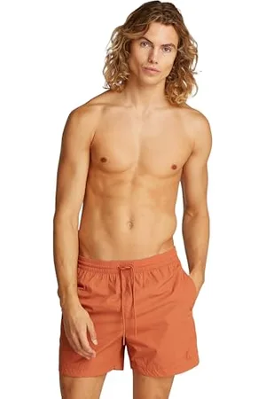 Calvin Klein Short de Bain Homme Medium Drawstring Mi-Long, Orange (Aragon), S