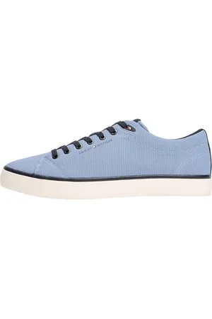 Tommy Hilfiger Homme Th Hi Vulc Core Low II Mesh Fm0fm05513 Bas, Blue (Brisk Blue), 43 EU