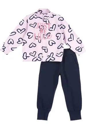 chicco Tenue Gym Fille, Ensemble avec Pantalon Enfant Confortable et Pull, en Tissu Doux Lavable en Machine, Vêtements Bébé Fille et Fille