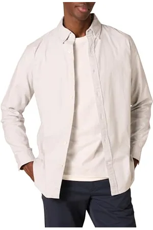 Amazon Chemise en Tissu Oxford Extensible à Manches Longues, Coupe Classique (Grandes Tailles Disponibles) Homme, , XS