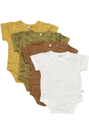 Pippi 4er Pack Body SS Ensemble de sous-vêtement Bambins, , 9 Mois Mixte bébé