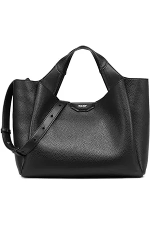 DKNY Willa Satchel, Cartable Femme, Noir/argenté, Taille Unique