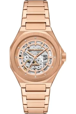 Armani Exchange Femmes Analogique Automatique Montre avec Bracelet en Acier Inoxydable AX4619