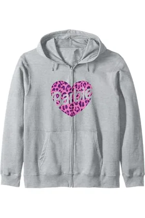 Barbie Logo Léopard Cœur Sweat à Capuche