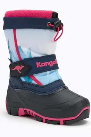 KangaROOS Kanga-Bean IV Botte de Neige, DK Navy/Daisy Pink, 31 EU