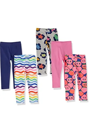 Amazon Legging Fille, Lot de 5, , 6-7 Ans