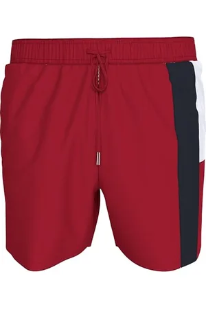 Tommy Hilfiger Short de Bain Homme Medium Drawstring avec Cordon de Serrage, Multicolore (Medium Red), XL