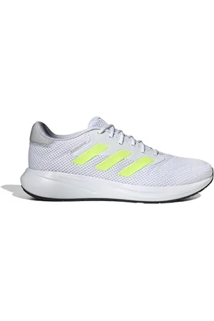 adidas Mixte Response Runner Shoes Chaussures de Course, Cloud White/Lucid Lemon/Dash Grey, 38 EU