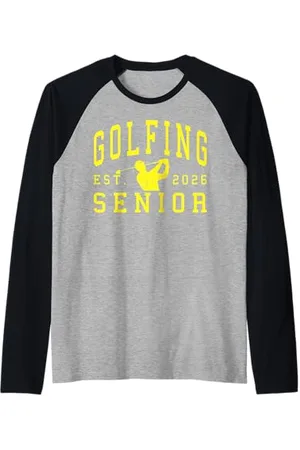 Class of 2026 Graduation Shirts Golf Senior Golf de nuit Senior 2026 Graduation 34 Manche Raglan