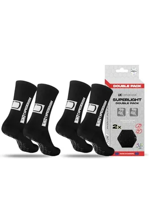 Tapedesign Lot de 2 paires de chaussettes Superlight Grip ultra légères pour le football et le sport - Super fines et élastiques - Antidérapantes dans les chaussures - Maintien maximal et confort pour