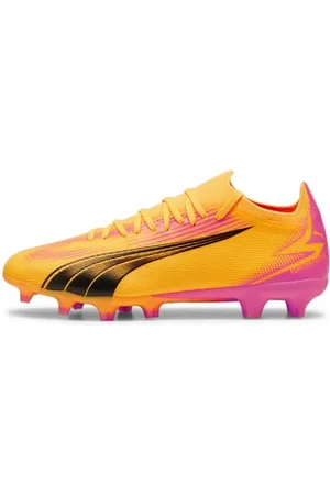 PUMA Unisex Ultra Match Fg/Ag Chaussures de football, Sun Stream Black Sunset Glow, 45.5 EU