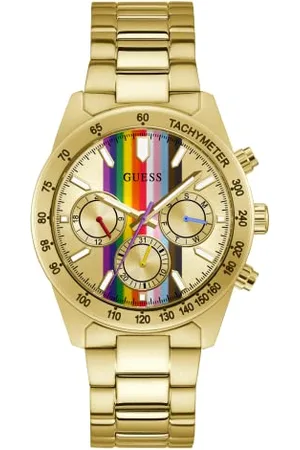 Guess Femmes Analogique-Numérique Quartz Montre avec Bracelet en Acier Inoxydable