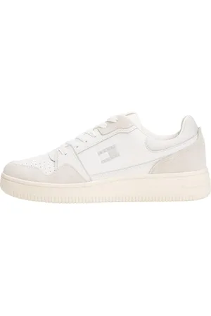 Tommy Hilfiger Femme Tjw Retro Basket Sneaker En0en02818 Bas, White (Ecru/Stratus Grey), 37 EU