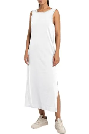 Replay – robe en coton à manches courtes pour femmes, blanc 001 (blanc), XS