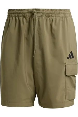 adidas Homme Essentials Small Logo Cargo Chelsea Short, Olive Strata/Black, XL
