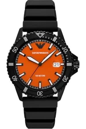 Emporio Armani Hommes Analogique Quartz Montre avec Bracelet en Silicone AR11684