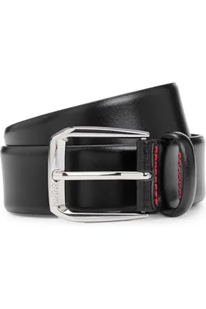 HUGO BOSS Hommes Giuel Sz35 Ceinture en cuir italien avec boucle logotée
