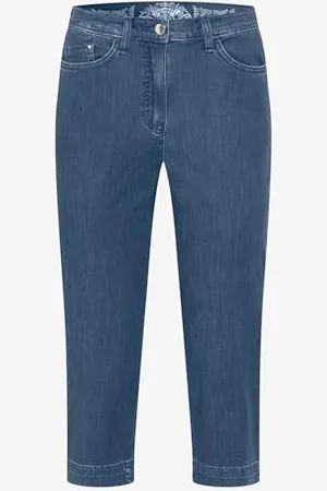 Brax By Brax Patti S Capri Super Light Denim Jeans, 28-Blanchi, 38W / 30L Femmes