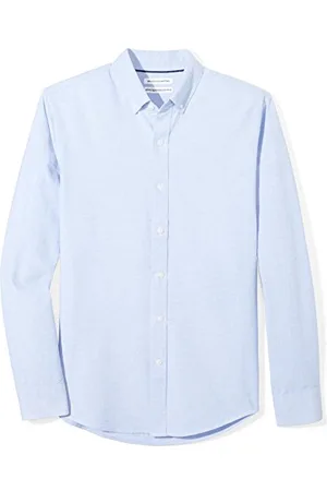Amazon Chemise Oxford à Manches Longues Coupe Ajustée Homme, , L