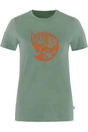 Fjällräven Fjallraven 84118-614-243 Abisko Wool Fox SS W T-Shirt Femme Patina Green-Terracotta Brown Taille S