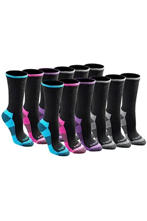 Dickies Dri-tech Lot de 12 paires de chaussettes anti-humidité pour femme, , M
