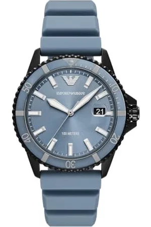 Emporio Armani Hommes Analogique Quartz Montre avec Bracelet en Silicone AR11685