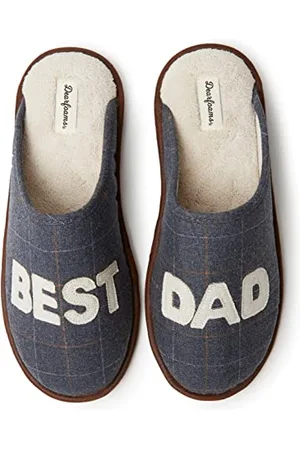 Dearfoams Chaussons pour homme, Gris ( .), Small