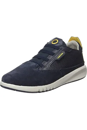 Geox Garçon J Aeranter Boy A Sneakers, Navy/Ochreyellow, 30 EU