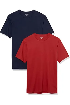 Amazon T-shirt ajusté à encolure ronde et manches courtes Homme, Lot de 2, , XL
