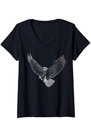 Aigle Femme chauve américain génial T-Shirt avec Col en V
